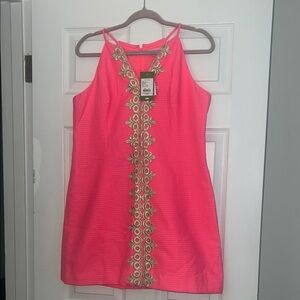 Lilly Pulitzer Pearl Shift Dress, Bungalow Pin, Size 14